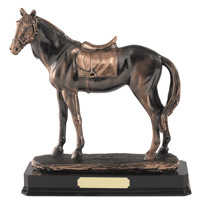 COPPER PLATED HORSE FIGURE